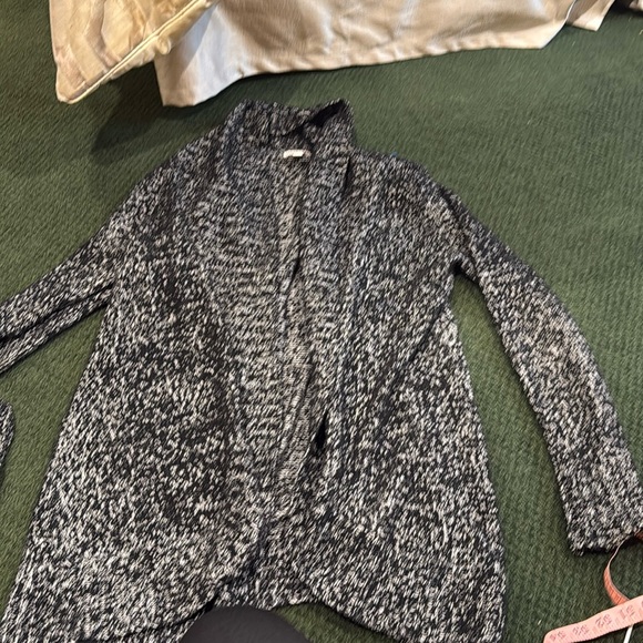 Merona Women’s Long Sleeve Cardigan Sweater jacket Knit black/ white - Picture 4 of 17